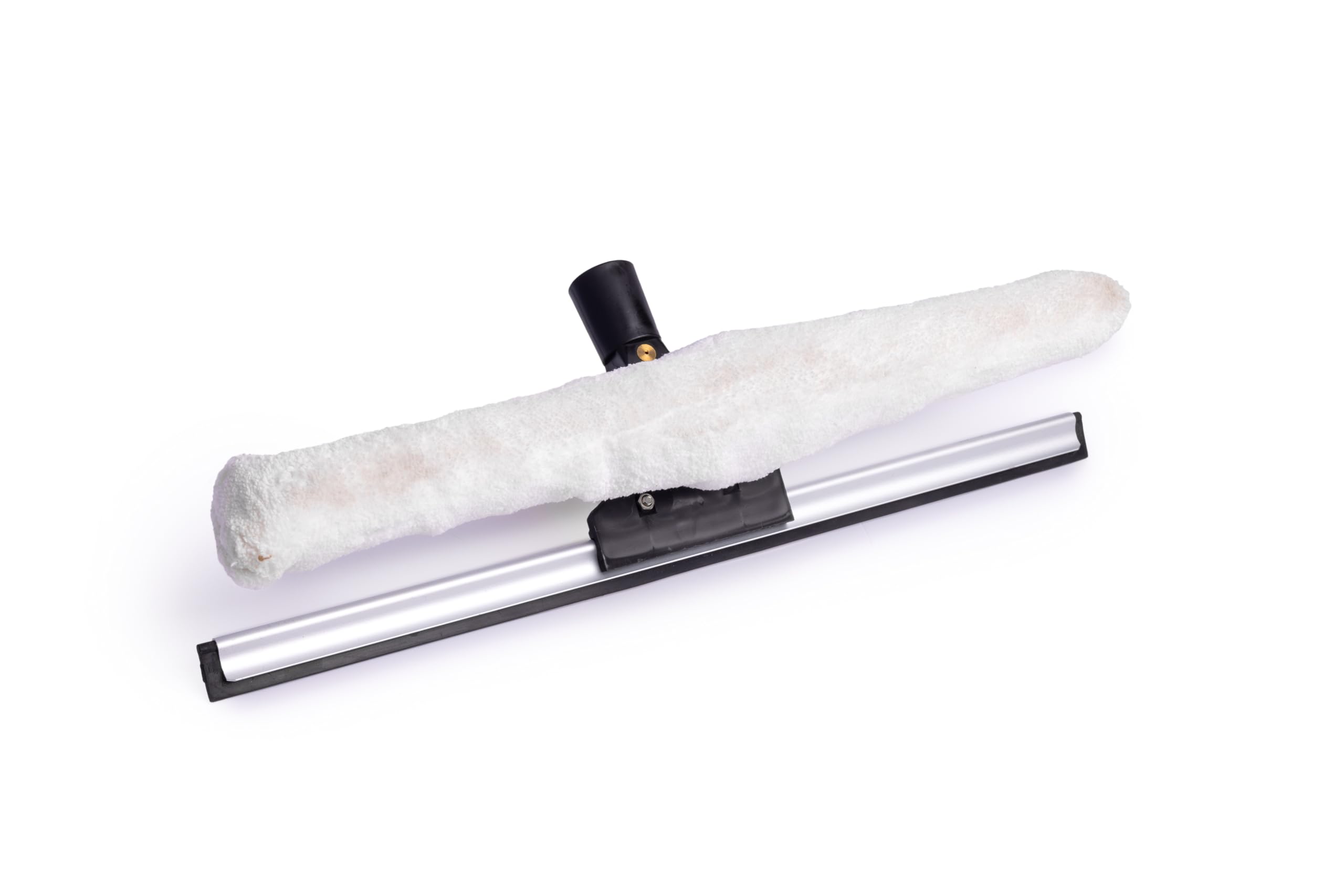 BoomDing Abzieher für Glatte Oberflächen mit Frottee-Aufsatz | 40 cm breit | kompatibel zu unserer Teleskop Waschbürsten | perfekt für WIntergärten Terrassendächer und andere Glatte Oberflächen