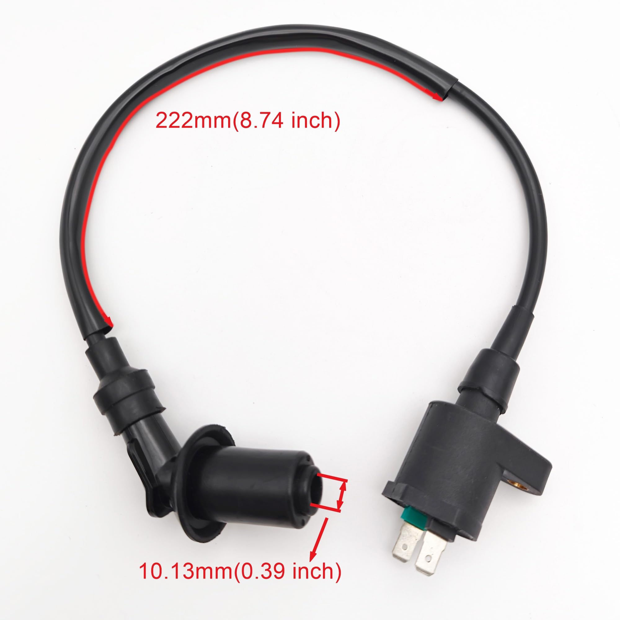 STRONGTHIUM Zündspule GY6 & 2 Stk. A7TC Zündkerze Set für 50cc 110cc 125cc 150cc QMJ/QMI152 157 4-Takt Motor, Zündkabel für SSR125 Roller Moped ATV Quad Go-Kart Dirt Bike Ersetzt C7HSA - 2