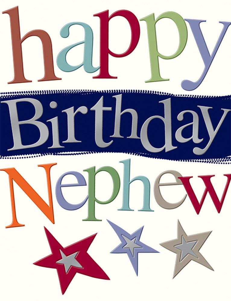 Piccadilly Greetings Modern Birthday Card Nephew - 8 x 6 inches