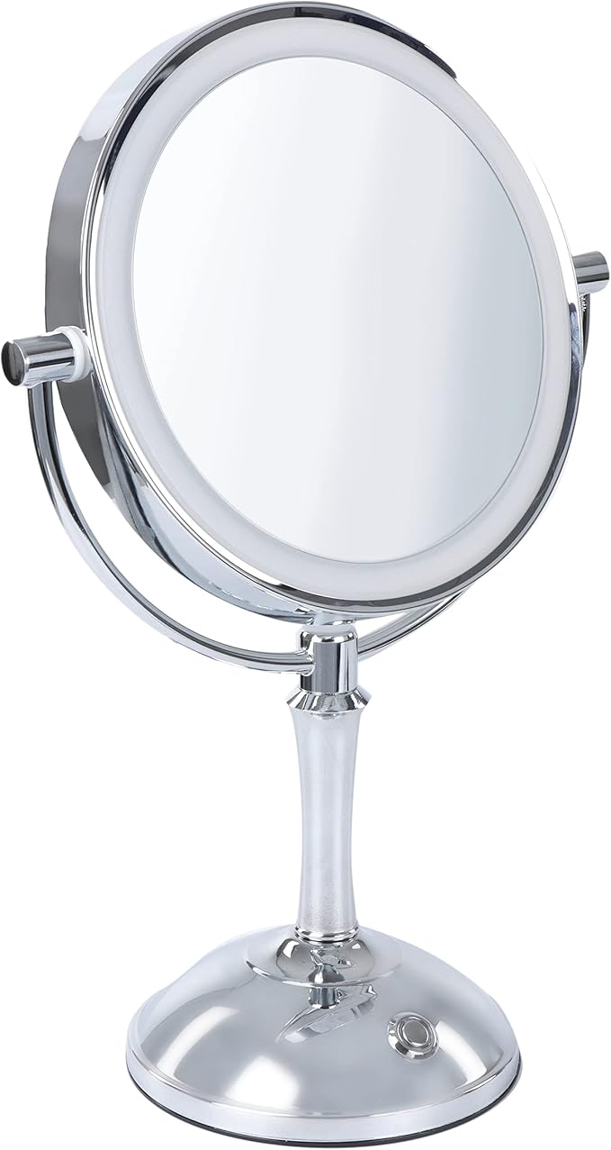 MonMed Lighted Makeup Mirror with Magnification 1x and 10x Magnifying