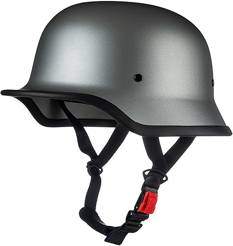 Casco retro de motocicleta aprobado por DOT para adultos, hombres y mujeres, estilo alemán, correa de liberación rápida para scooter, bicicleta,