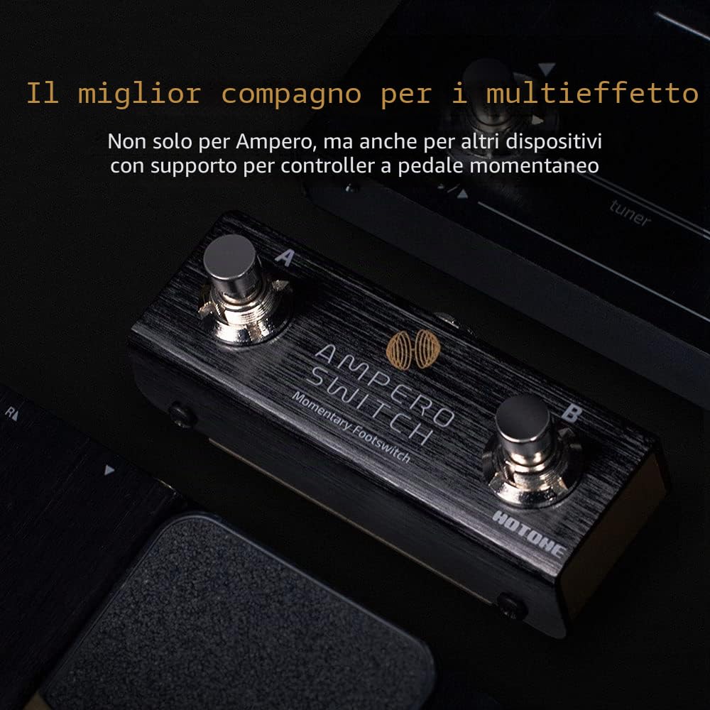 HOTONE Dual Footswitch Pedal Momentaneo Pedale a 2 vie Controller a pedale commutatore 6,35 mm Ampero Switch