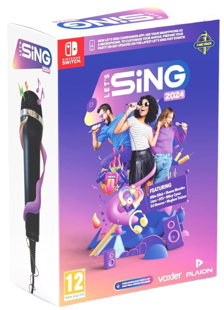 Let's Sing 2024 – 1 Mic Pack (Nintendo Switch)