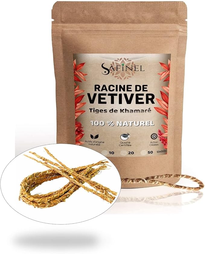 Khamaré Racine de vétiver Gongolili Sèpp Tiep 20 petite tiges Amazon