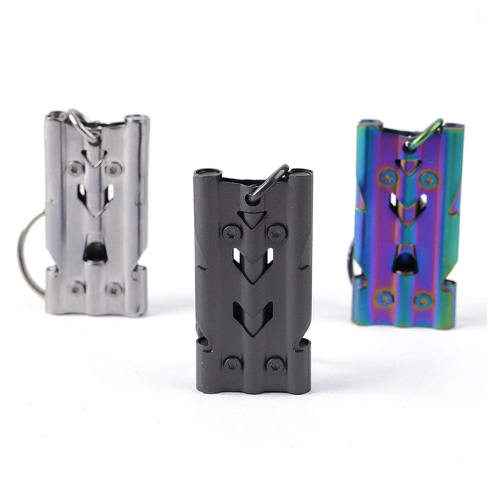 Produktbild von Trillerpfeife Sportunterricht 6 Stück Trillerpfeife, Trillerpfeifen Metall Notfallpfeife Mit Schlüsselanhänger, Signalpfeife , Schiedsrichter Outdoor Notfall Survival Pfeife Für Camping Wandern Jagen Trillerpfeife Laut Notfall