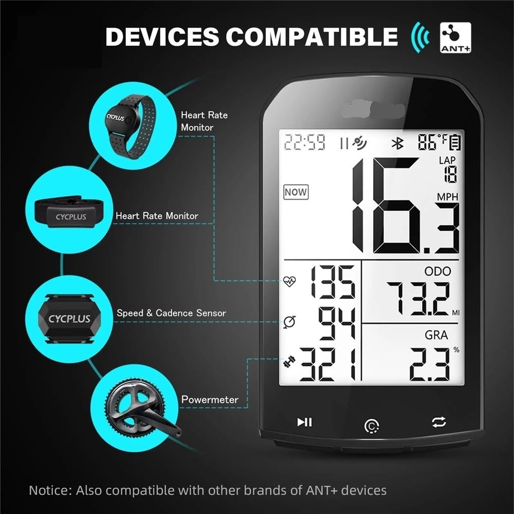 Komputer rowerowy GPS Bezprzewodowy wodoodporny prędkościomierz M1 Bluetooth5.0 Akcesoria rowerowe do jazdy na rowerze