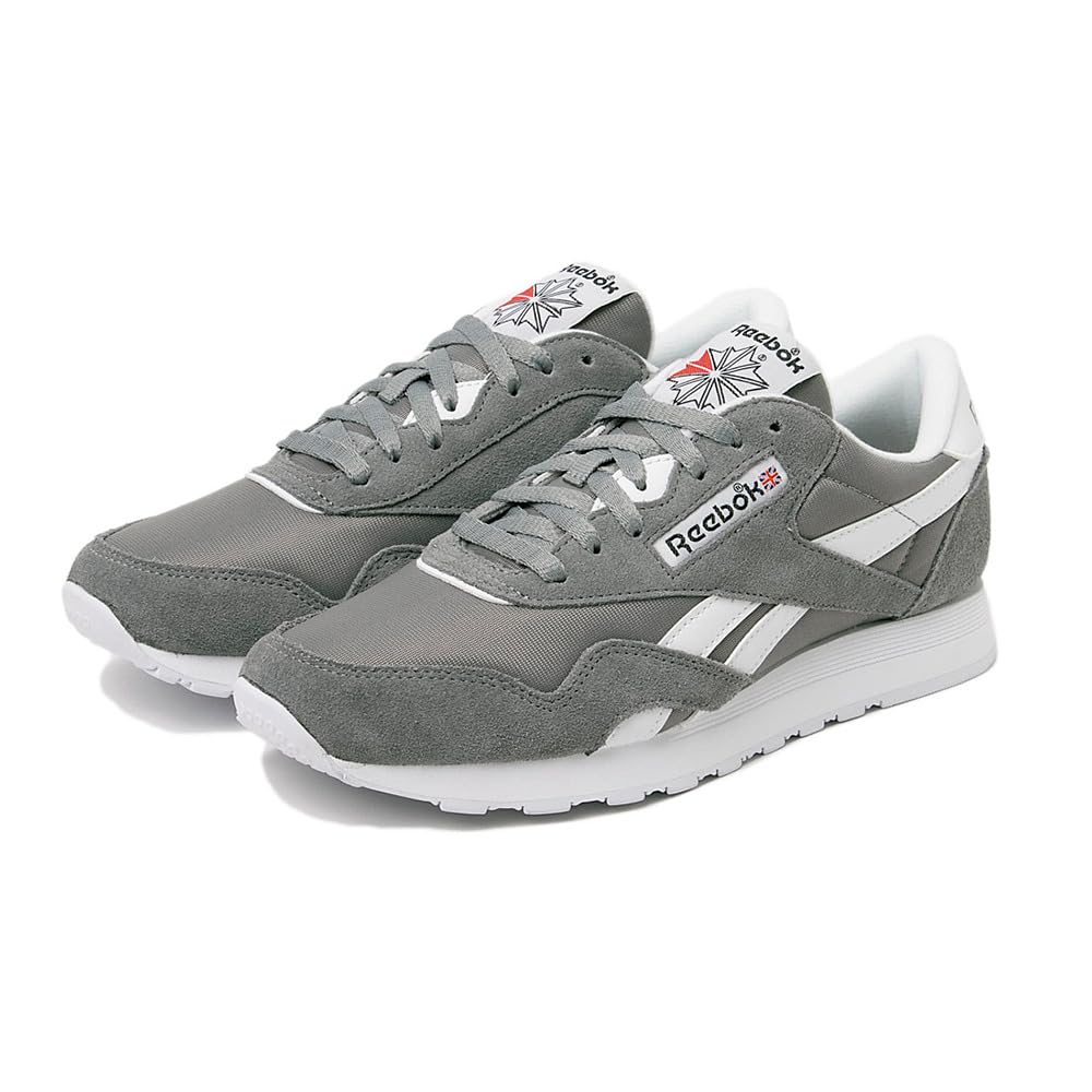 Reebok Men Classic Nylon Sneaker, Pure Grey 5/FTWR White/FTWR White, 6