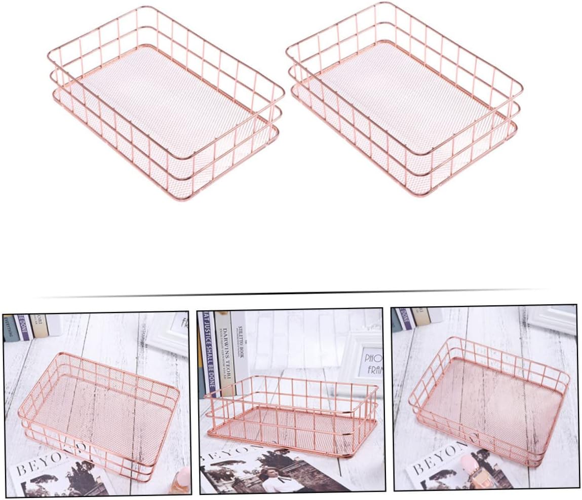 ABOOFAN 2pcs Bathroom Napkin Holder Basket Set Wire Basket for Guest Towel Holder Paper Towel