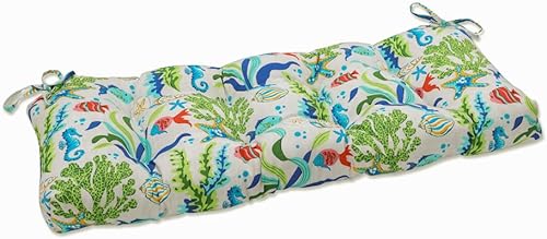 Miniatura 1 de Pillow Perfect Cojín de bancocolumpio para exterioresinteriores Coral Bay Blue