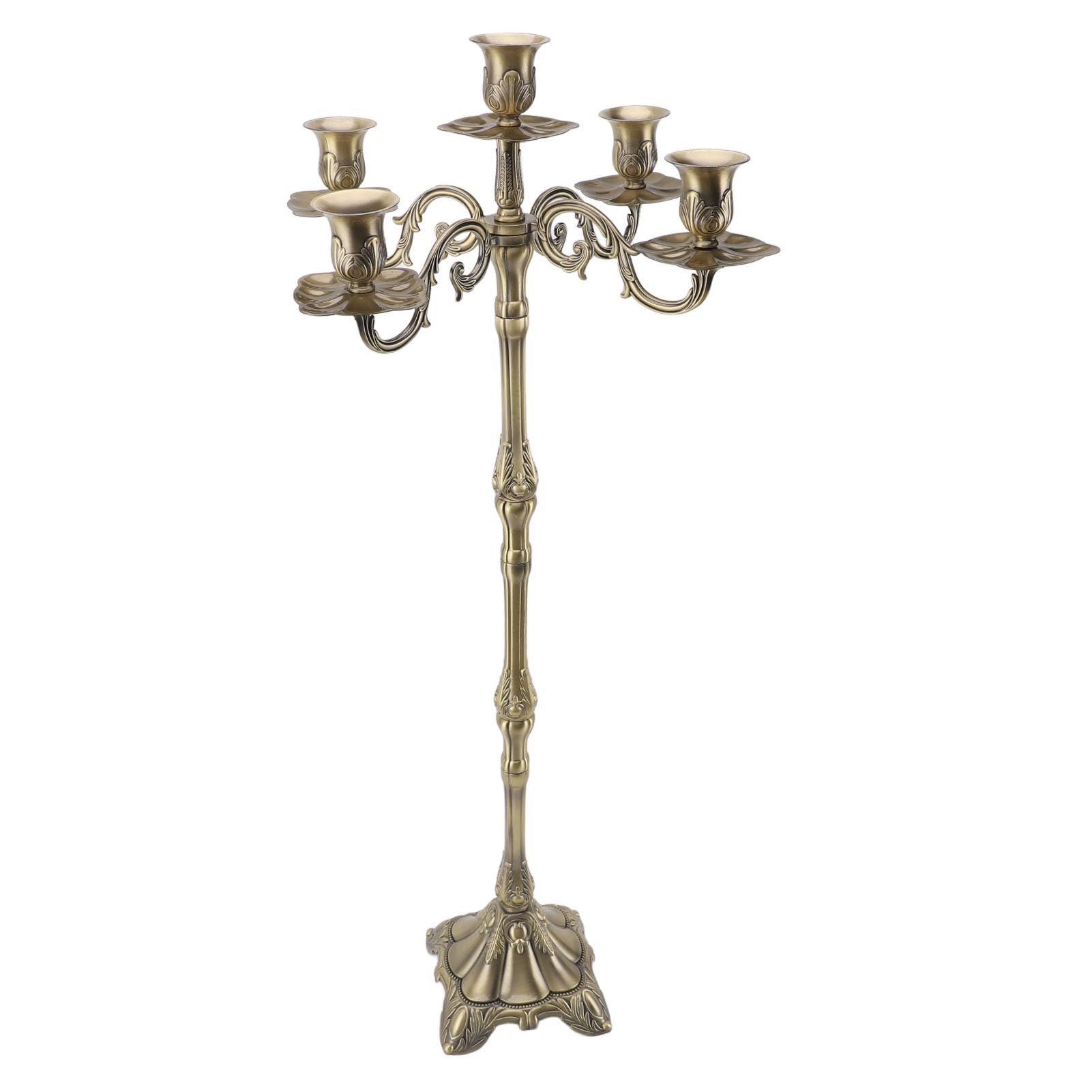Generic Candelero de Bronce Exquisito Vintage, Fácil Instalación para Bodas, Navidad, Material de Aleación (85 cm/33,5 Pulgadas)