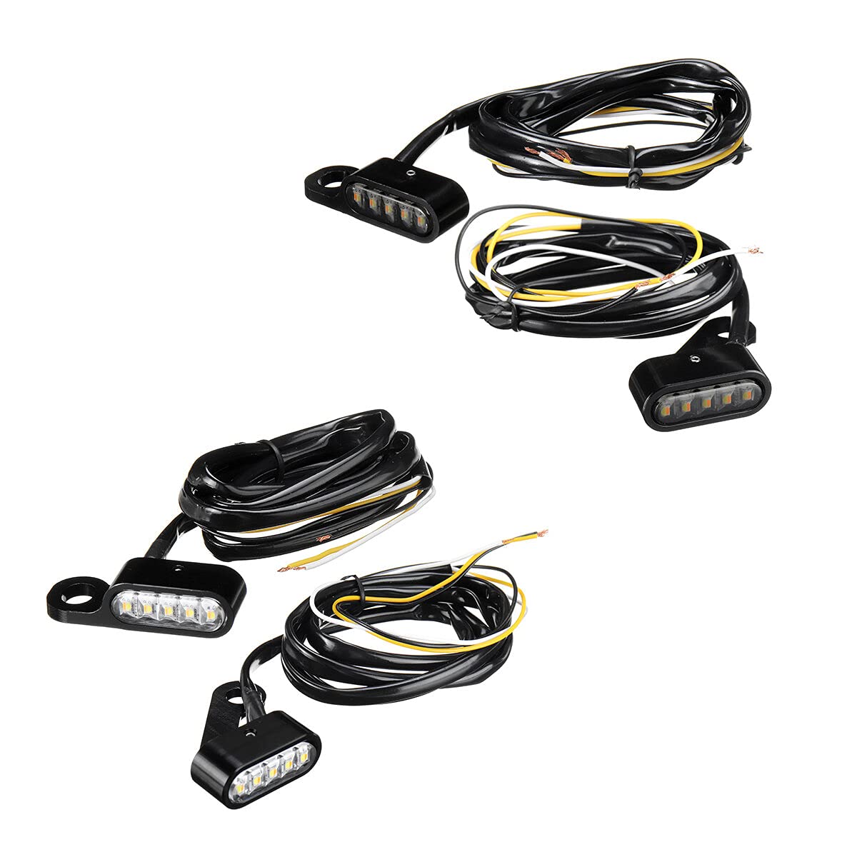 Kierownica Motocykla 10 Led Mini Kierunkowskaz Świateł Do Jazdy Harley/Sportster Xl 48 72 1200 883 - Wędzony
