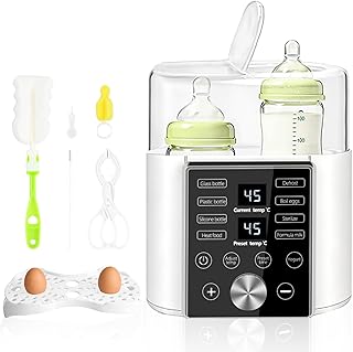 9-in-1 Flaschenwärmer Baby,Babyflaschen wärmer,Babykostwärmer,Fast Babynahrungsheizung,Fläschchenwärmer,Baby Bottle Warmer,LCD-Display,Präzise Temperatur,Für alle Babyflaschen