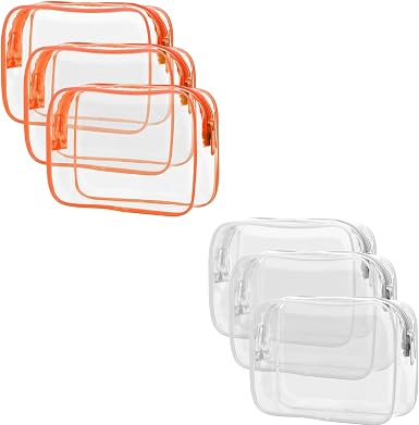 Amazon.com: Bolsa de aseo transparente, paquete de 3 bolsas de aseo  aprobadas por la TSA de tamaño de cuarto de galón, bolsa de transporte en  el aeropuerto compatible con la línea aérea :