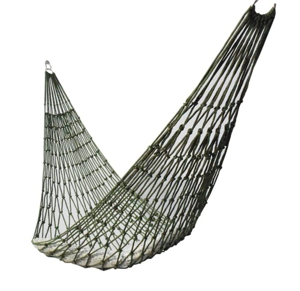 Hammock Swing Outdoor Bed Hanging Rope Swing Hammock Chair Indoor Outdoor Home Patio Porch Yard Garden Portable Travel Camping Easy Setup(Grün)