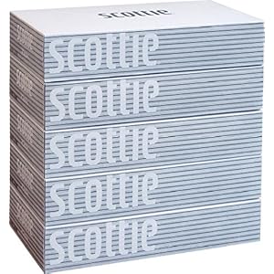 ティッシュ 400枚(200組) 5箱 スコッティ ホワイトパッケージ" 