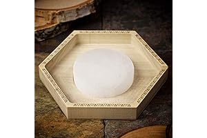 Handmade Selenite Crystal Charging Tray made from Natural Poplar Wood