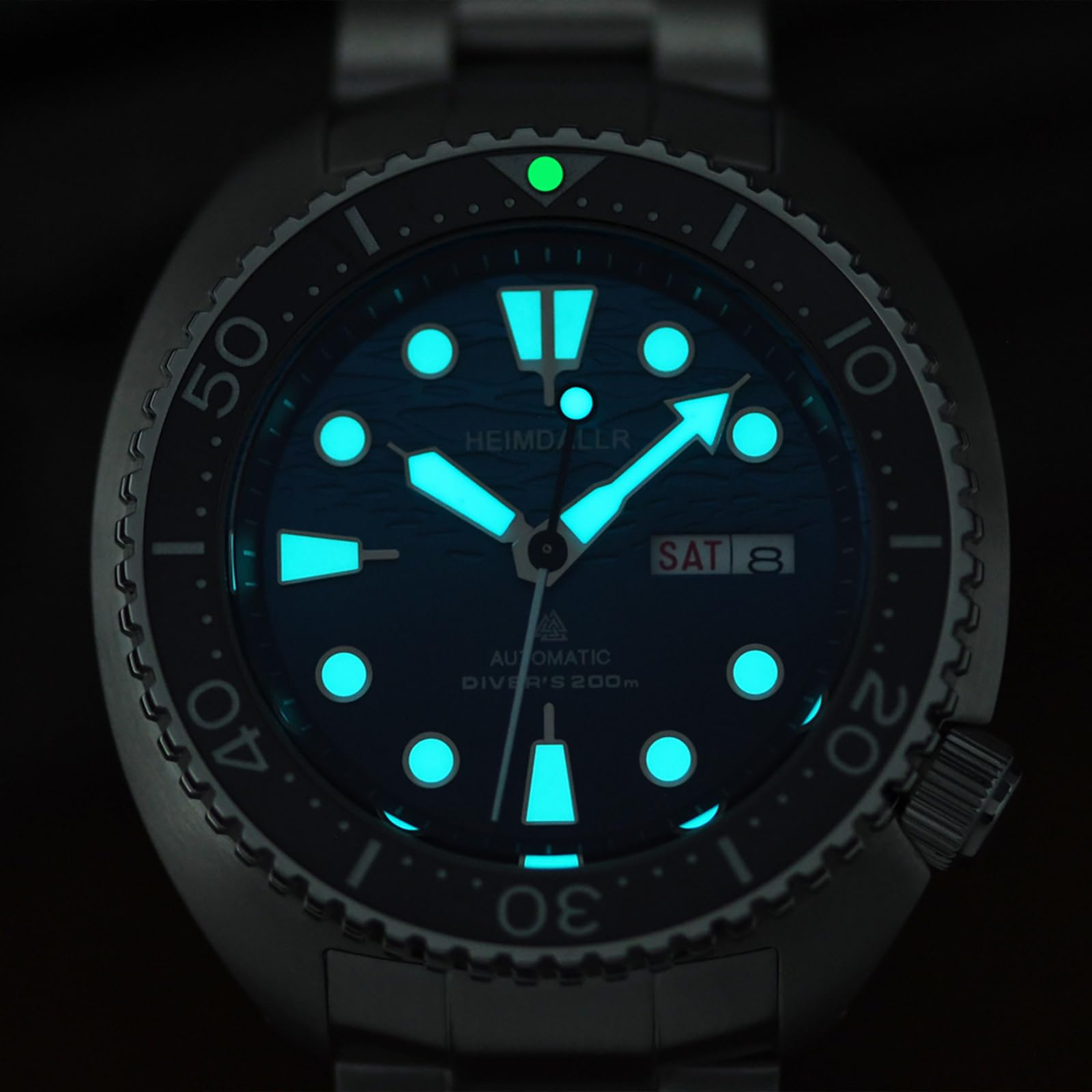 TACTICAL FROG Orologio automatico da uomo Heimdallr 44mm, in acciaio inossidabile, quadrante blu, cristallo zaffiro, movimento NH36A, orologio da immersione per uomo, nuovo