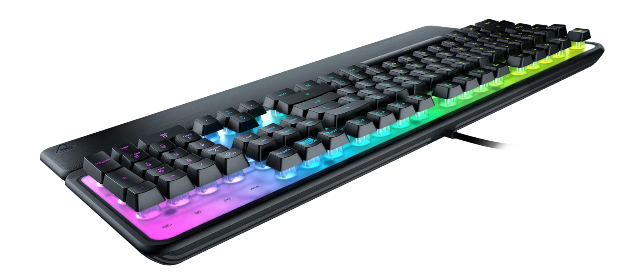 Turtle Beach Magma - Membrana RGB Gaming Keyboard z klawiszami membranowymi, zaawansowana technologia Anti-Ghosting, technologia Easy-Shift, oświetlenie RGB, zdejmowana podkładka pod nadgarstki