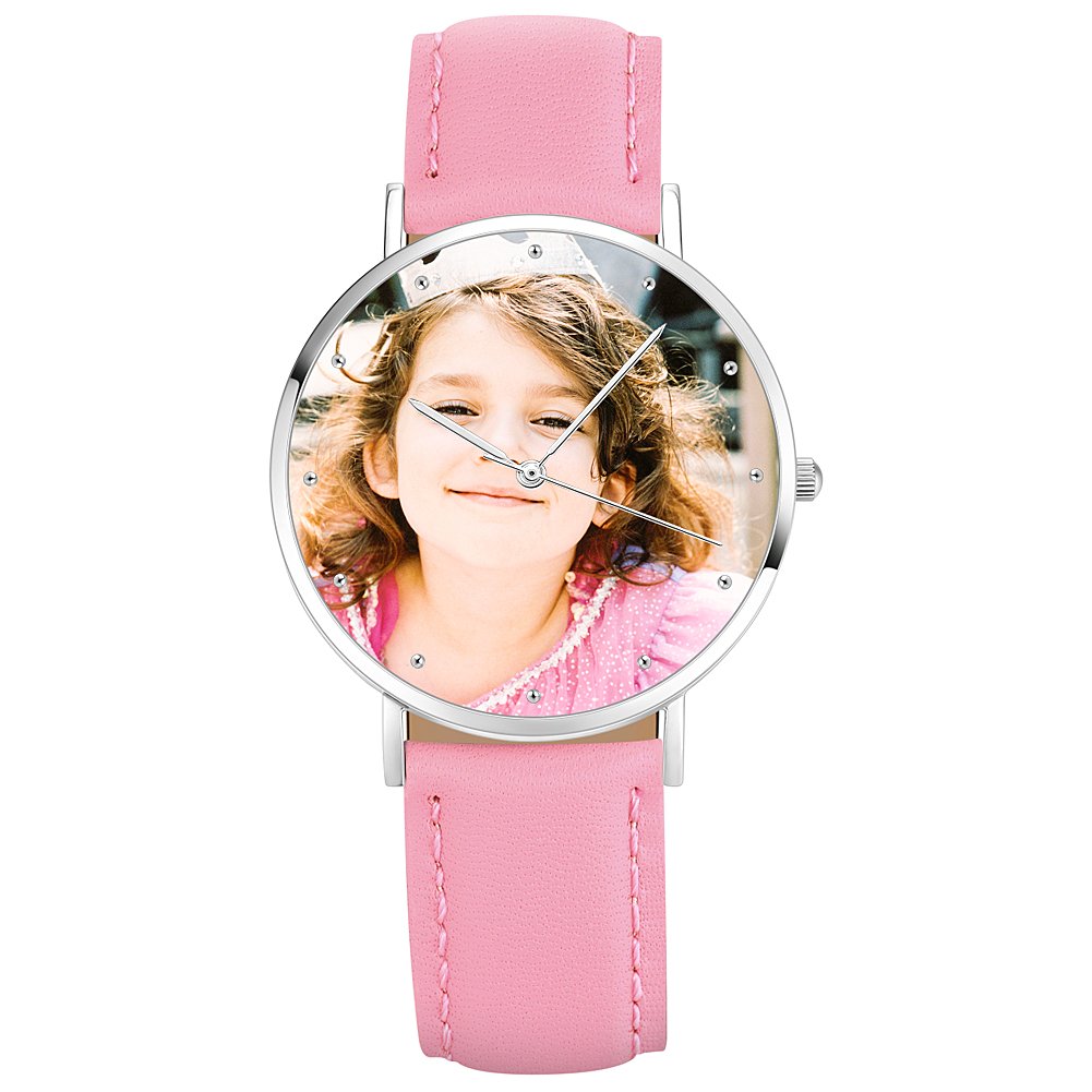 SOUFEELCustom Photo Watch for Women Personalized Engraved Watch Customized  Leather Strap Wrist Outdoor Watches Christmas Birthday Gift for Mom