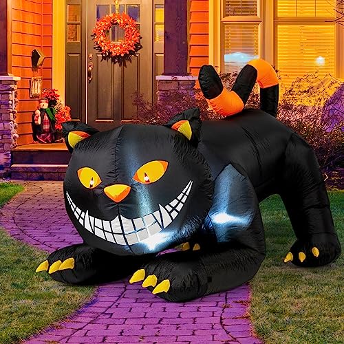 GOOSH 6 FT Halloween Inflatables Outdoor Black Cat with Shakable Head の商品画像 2