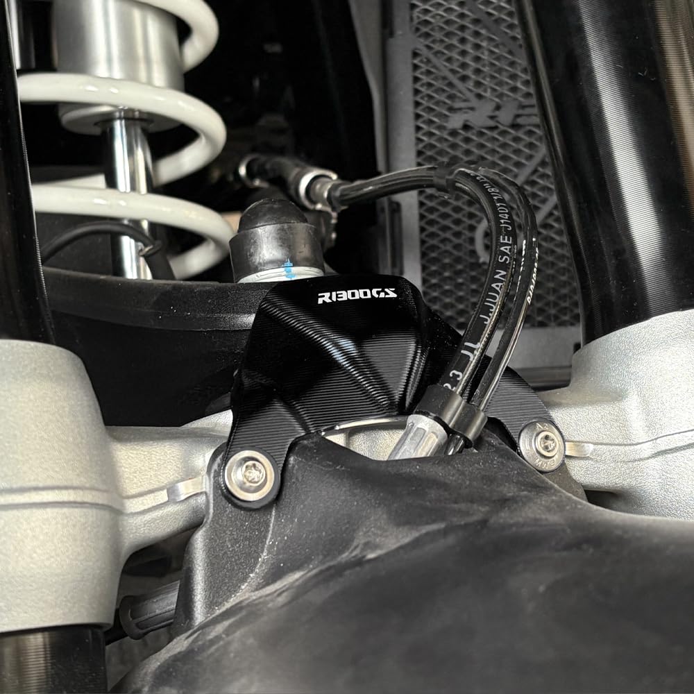 Pour BMW R1300GS Adventure R 1300 GS ADV Option 719 R 1300GS 2023 2024 2025 2026 CNC Aluminium Moto Telelever Bloc de Protection Articulé (Noir)