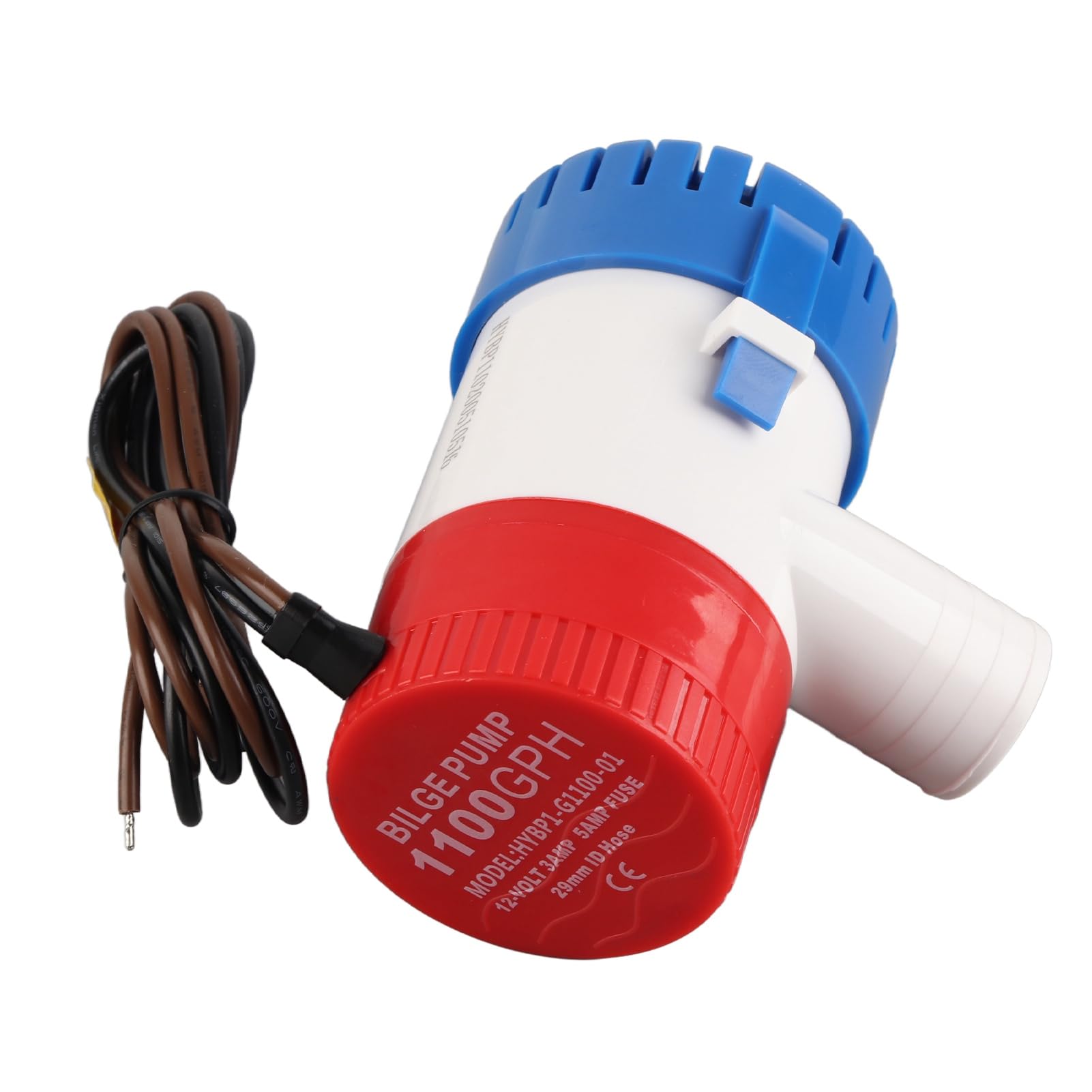 EBTOOLS pour bilge pump 12v 1100 pour 80 gph bilge pump Pompe de cale de 12V 3A 1100 GPH, pompe de cale d'eau marine électrique submersible pour le bateau de yacht marin