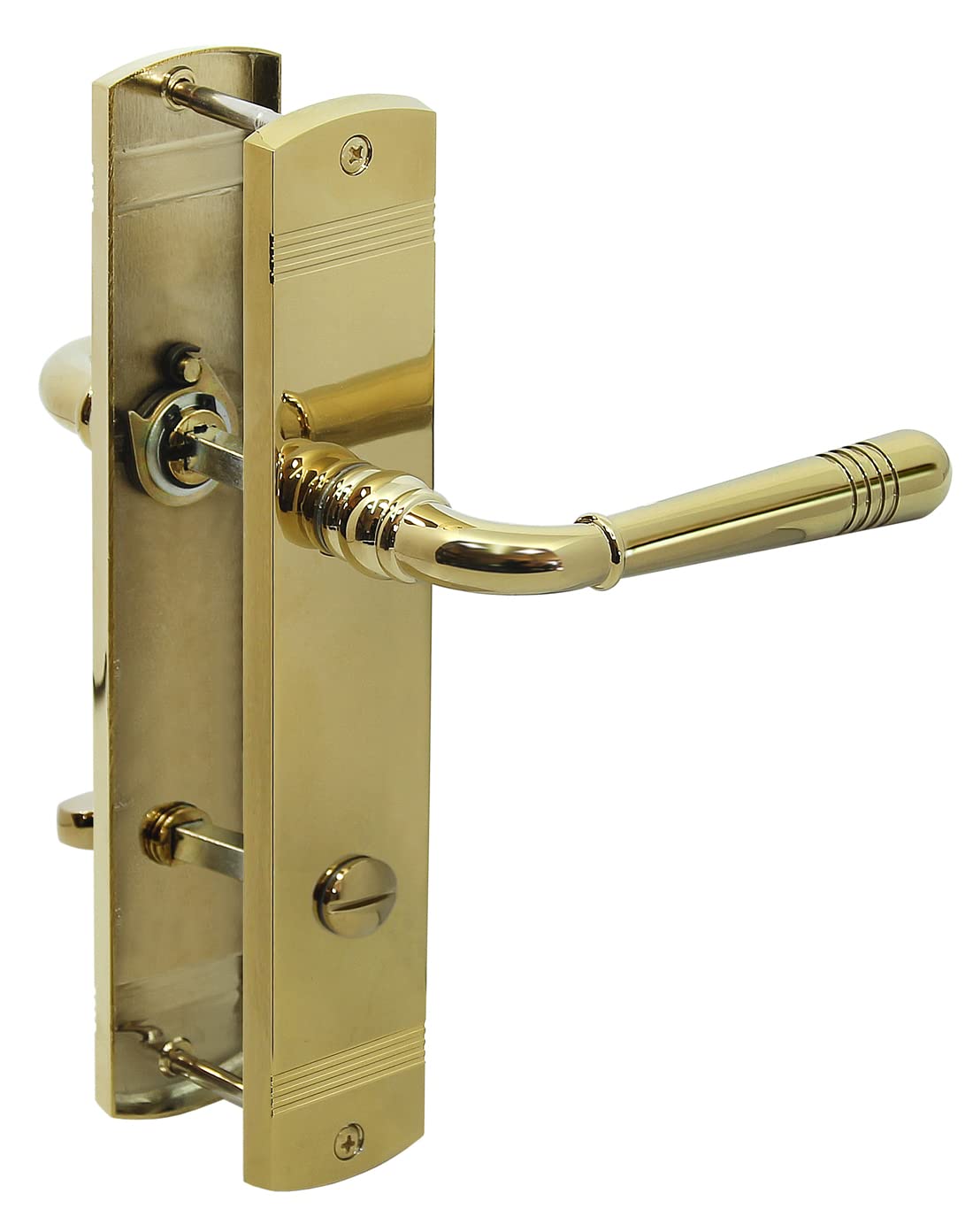 Türbeschlag 1612 Helena LS WC Messing poliert PVD Türdrücker Türklinke Türgriffe