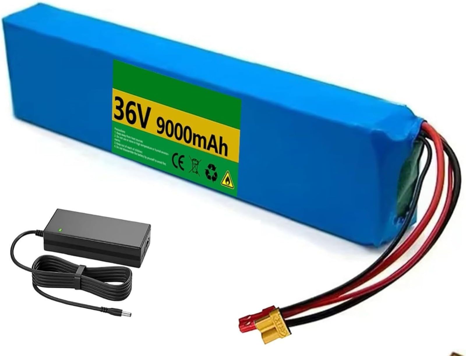 Batteria Al Litio Per Bici Elettrica Da 36V 9Ah Con BMS E Caricabatterie Per Bicicletta Elettrica E Batteria Per Scooter Elettrico 36V 9Ah,XT90