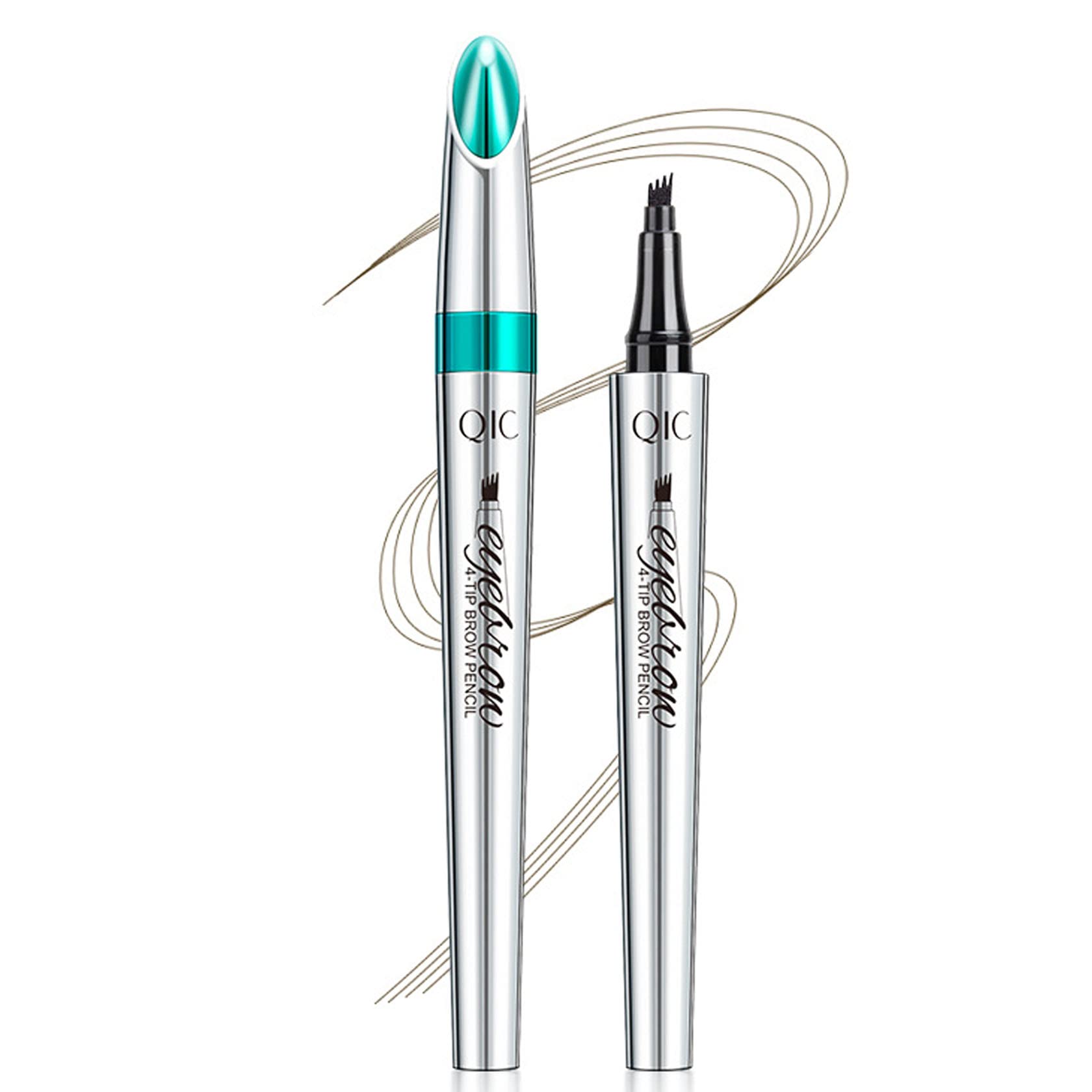 NVLEPTAPEyebrow Pencil Eyebrow Microblading Pen Brow Pencil Long Lasting Waterproof High Pigmented Micro 4 Point Brow Pen Create Natural Brow Makeup -02 Dark Brown