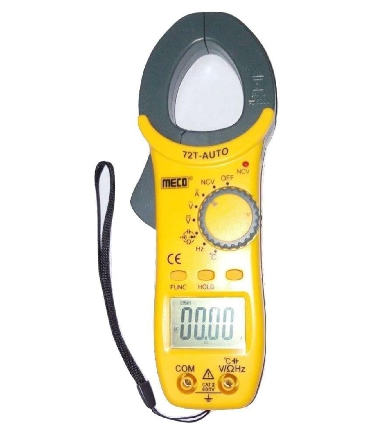 MECO 72T Auto 3¾ Digit / 4000 Count 400 A Ac Auto Ranging Digital Clamp Meter (Yellow)