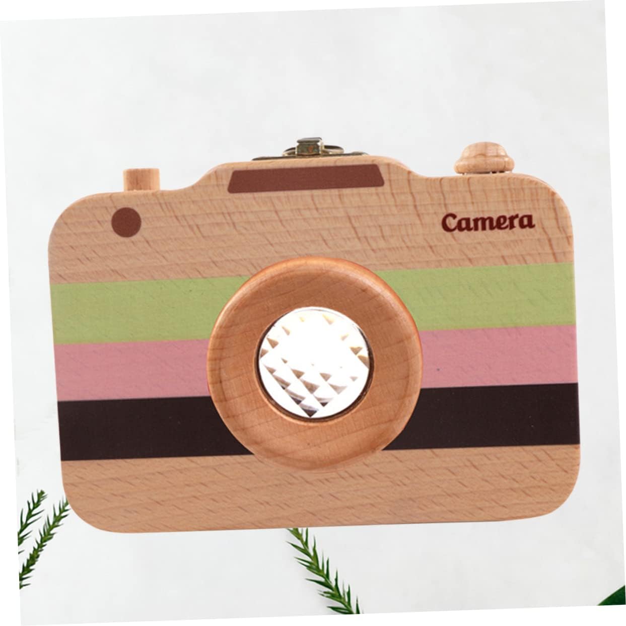 LIFKOME Unique Wooden Camera Baby Tooth Box Tooth Organizer for Boys and Girls Memo Space