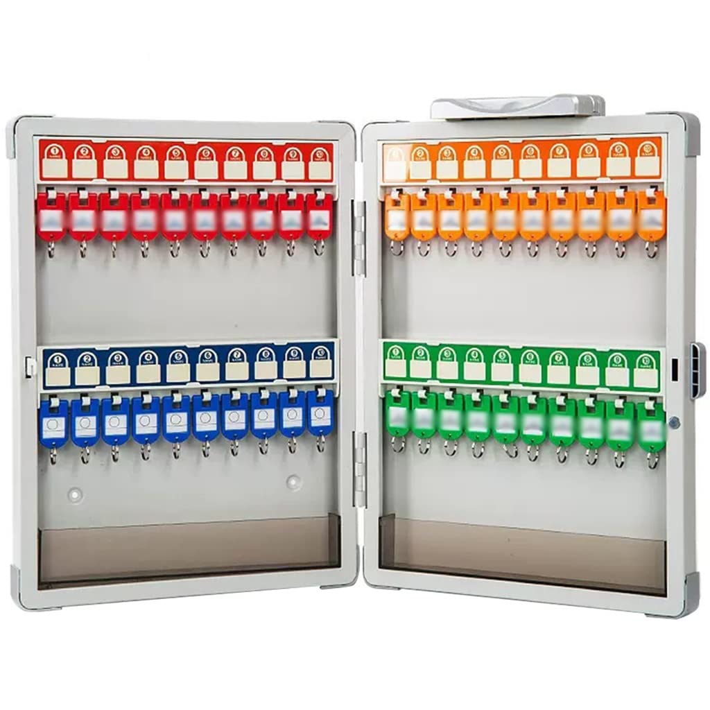 Kfgisd A Combination Lock Wall Mount Combination Lock 6 Capacities Are Available Key Cabinet, School Four Corners Protective Steel ，Key Box(40 Keys)