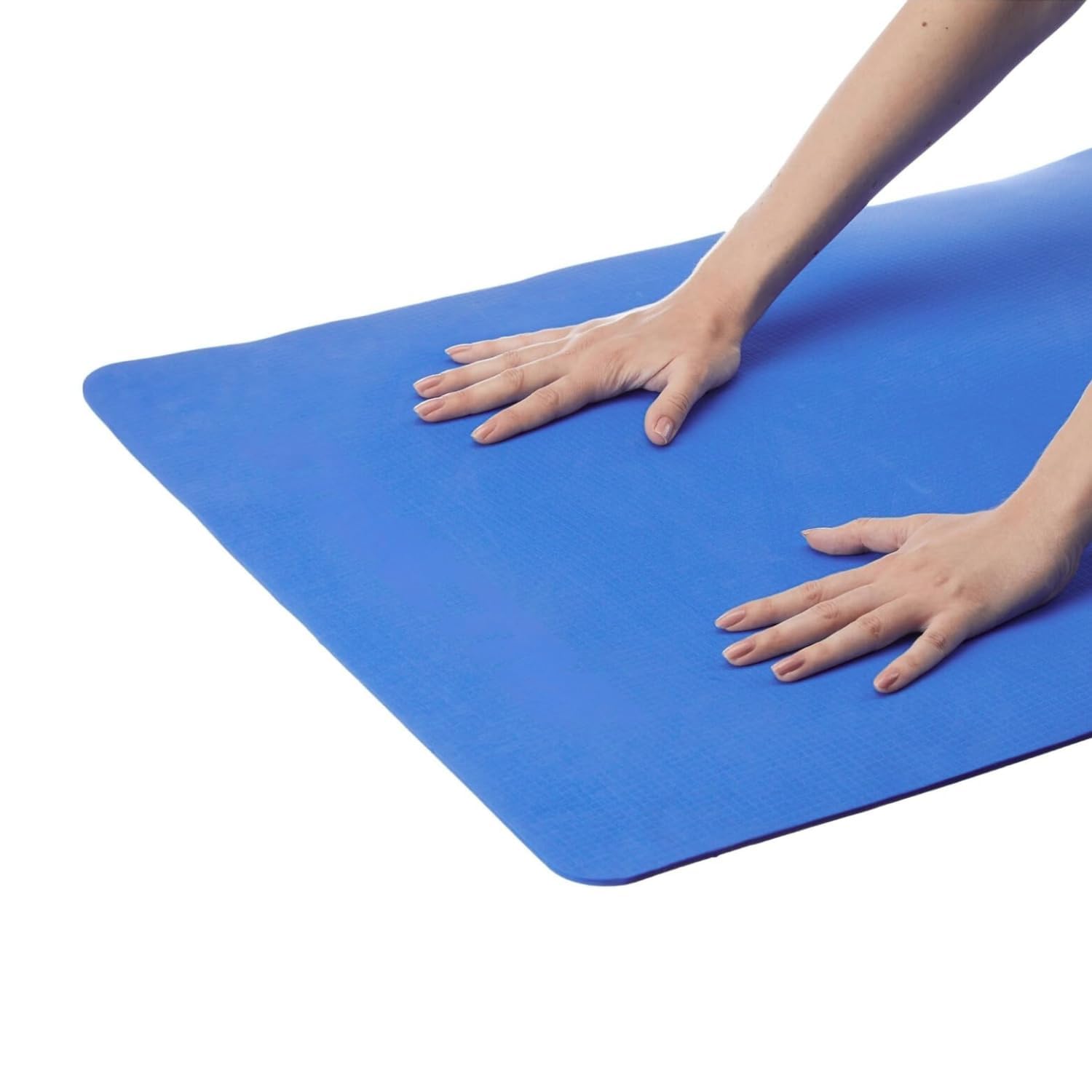 VITAL SPORTS CLUB Yoga Mat – Non-Slip, Eco-Friendly TPE Material, Available in 4mm & 6mm Extra Thick Cushioned Exercise Mat for Yoga, Pilates, Hot Yoga, Gym & Fitness Workouts (Blue, 6mm)-image-38