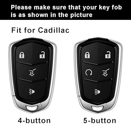 Miniatura 2 de ontto Compatible con funda para llavero Cadillac con diseño de mármol, Azul