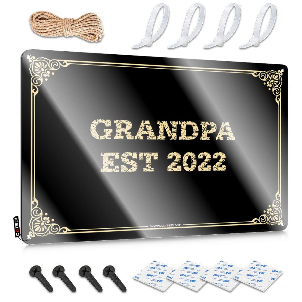 MWFKKADDB Funny Tin Signs Vintage Grandpa Est 2022 Tin Sign Signs For Room Funny Home Bar Signs(30X40CM)
