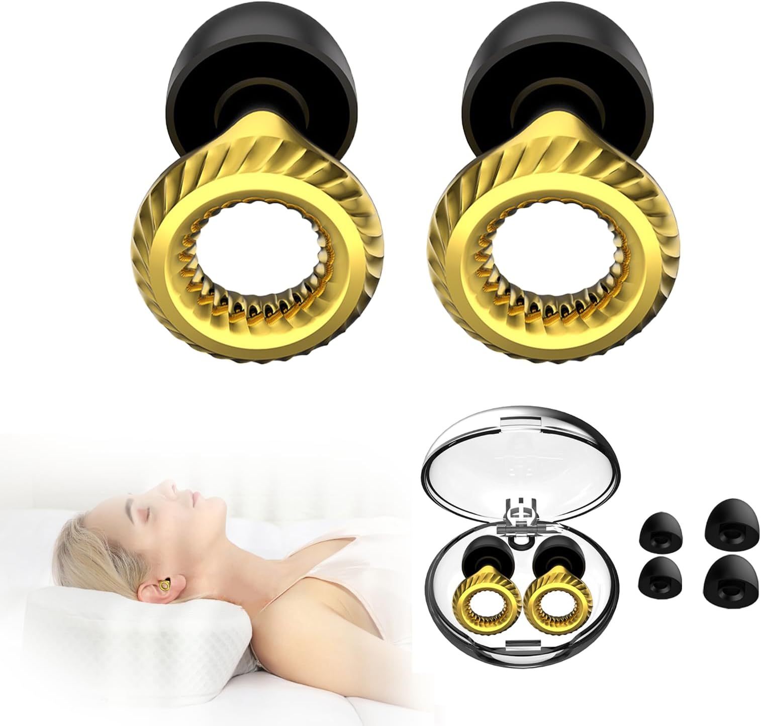 Bettinay Experience Earplugs for Loop 2 Plus Earplugs Kit, 2Pairs Noise Reduction Earplug Replacement for Work Comfort Snore