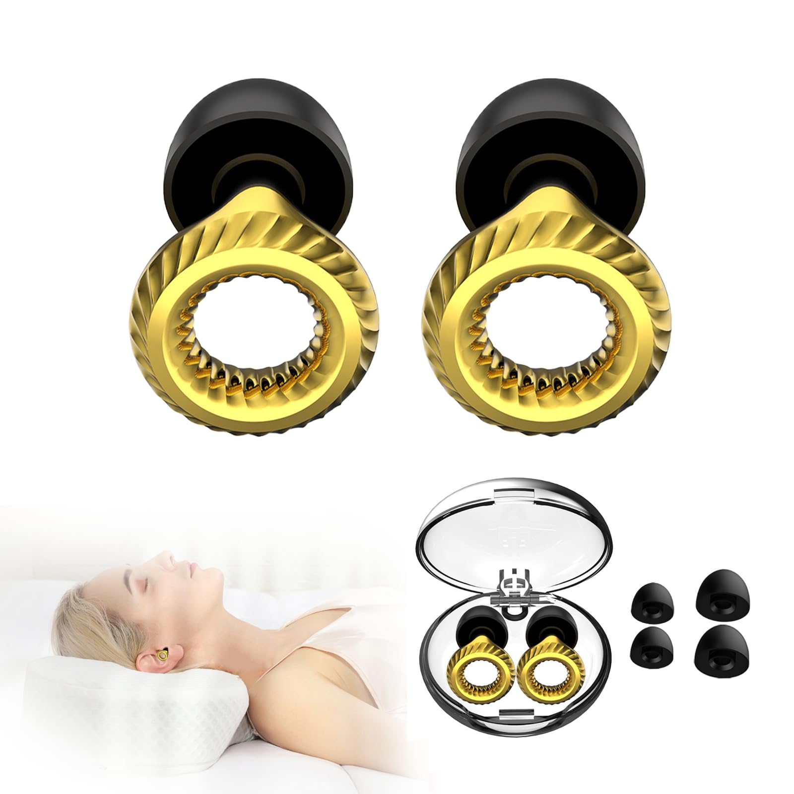 Bettinay Experience Earplugs for Loop 2 Plus Earplugs Kit, 2Pairs Noise Reduction Earplug Replacement for Work Comfort Snore