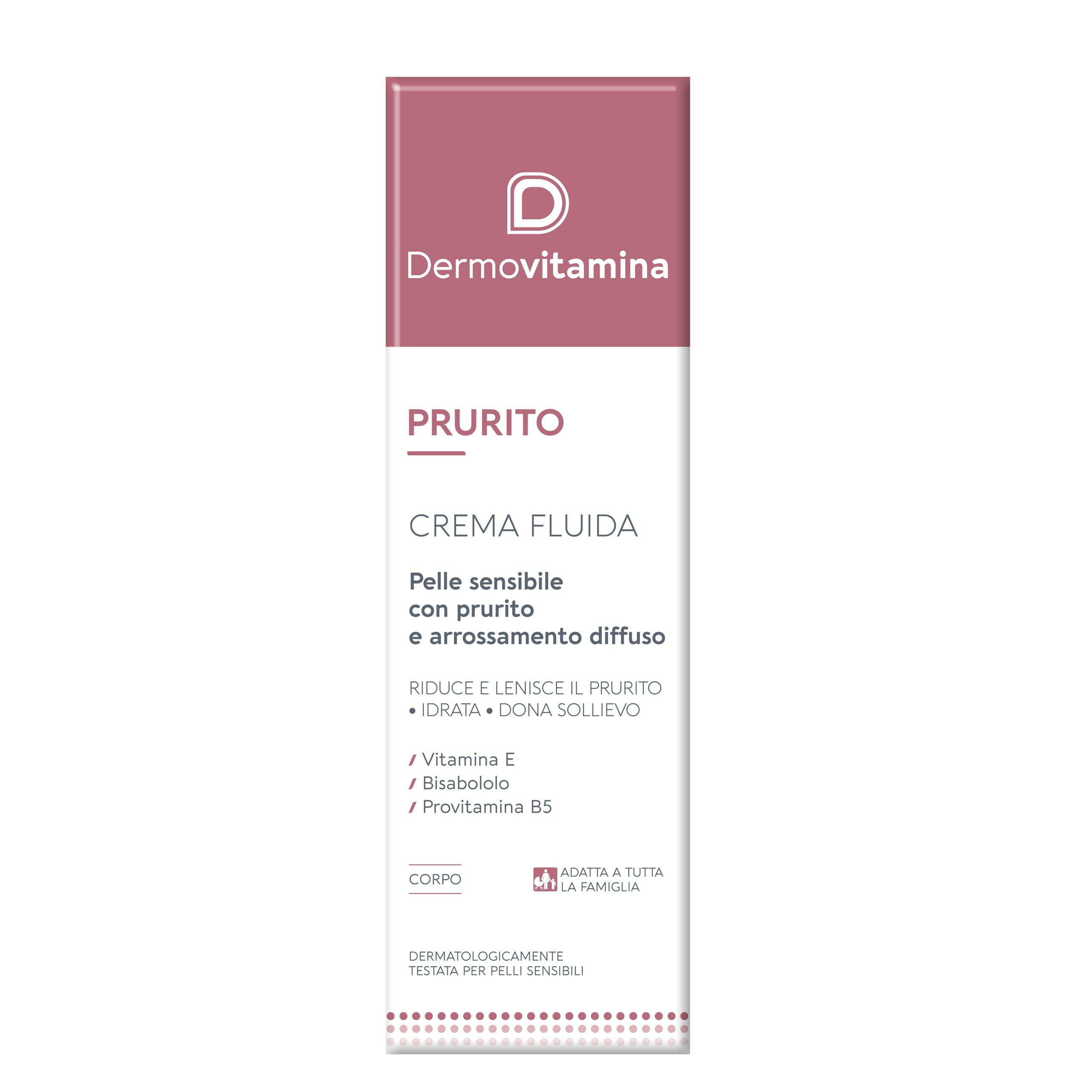 Dermovitamina Prurito Crema Fluida - Sollievo Rapido per Prurito Cutaneo - Efficace su Dermatite, Punture d'Insetto, Eruzioni Cutanee - Rapido Sollievo - Senza Cortisone - Adatto a Bambini - 150ml