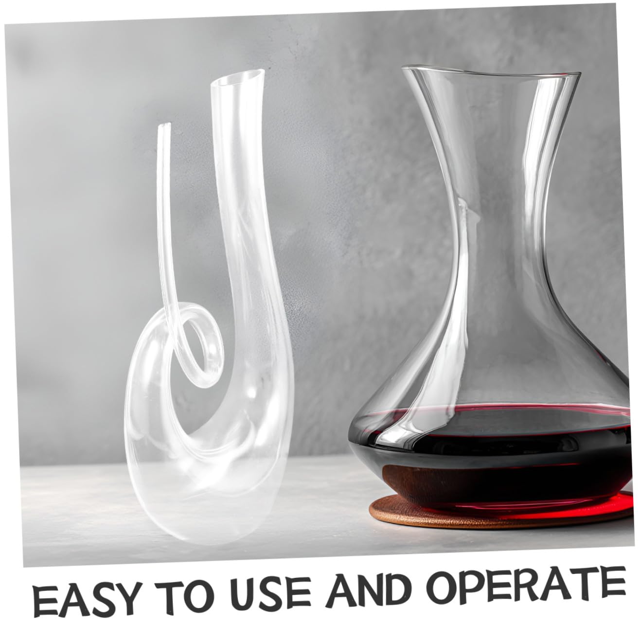 Garneck Set Decanter Per Vino in Cristallo Da 1300 Ml Aeratore Automatico Per Vino Per Bar Ristoranti E Casa