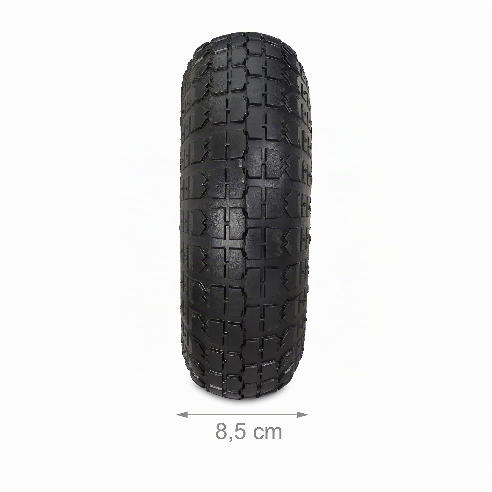 Relaxdays 2 Roues pour Diable 4.1/3.5-4, de Rechange avec air, axe de 16 mm, Jusqu’à 136 kg, 260 x 85 mm;Noir-Jaune