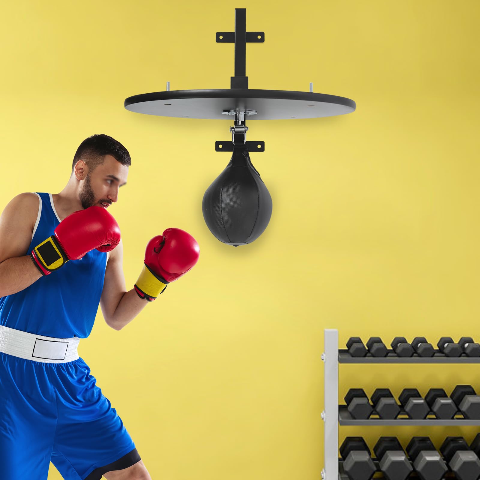 Speed Bag Platform Heavy Duty Ajustable Kit con Punchingball para Boxeo Ejercicios de Golpe