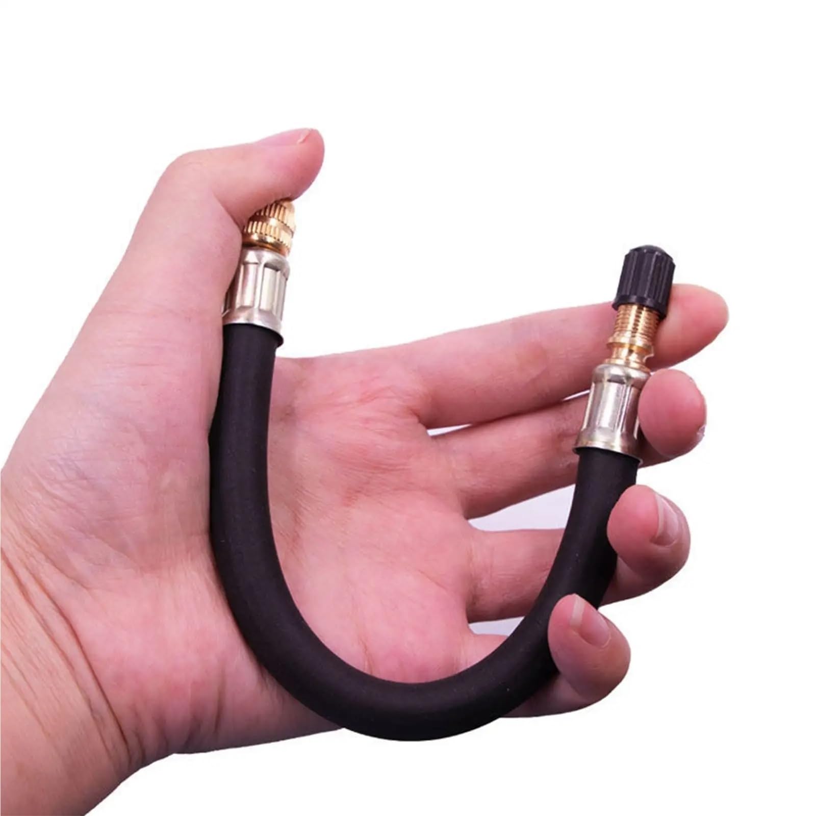 Lot de 2 rallonges de tige de valve de pneu flexibles portables pour toutes les voitures, camping-cars, poussettes, vélos, motos, camions (L)