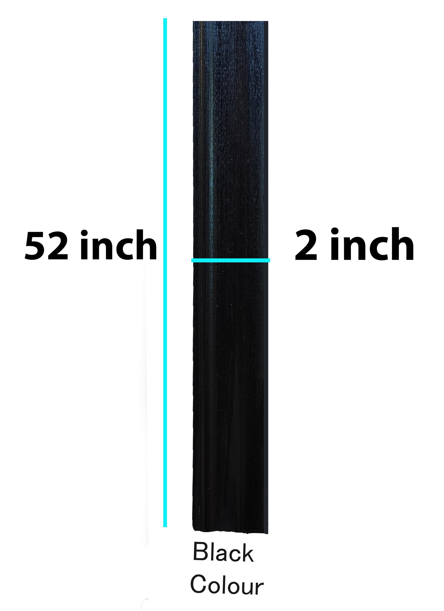 EMPEROR ART GALLERY®Premium Professional Black Wooden Picture Frame Moulding, 2 x 52 Inch, Custom DIY Framing Sticks for Artwork, Gallery-Grade 2