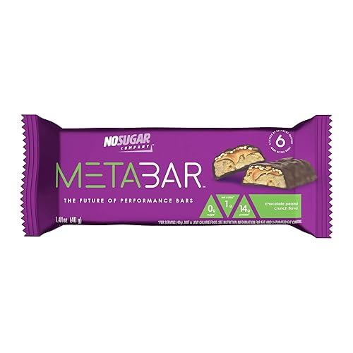Miniatura 7 de *NUEVO* Barra META sin azúcar  Barras energéticas altas en proteínas, 0.00 oz de azúcar, 0.49 oz de proteína, baja en carbohidratos netos, caramelo