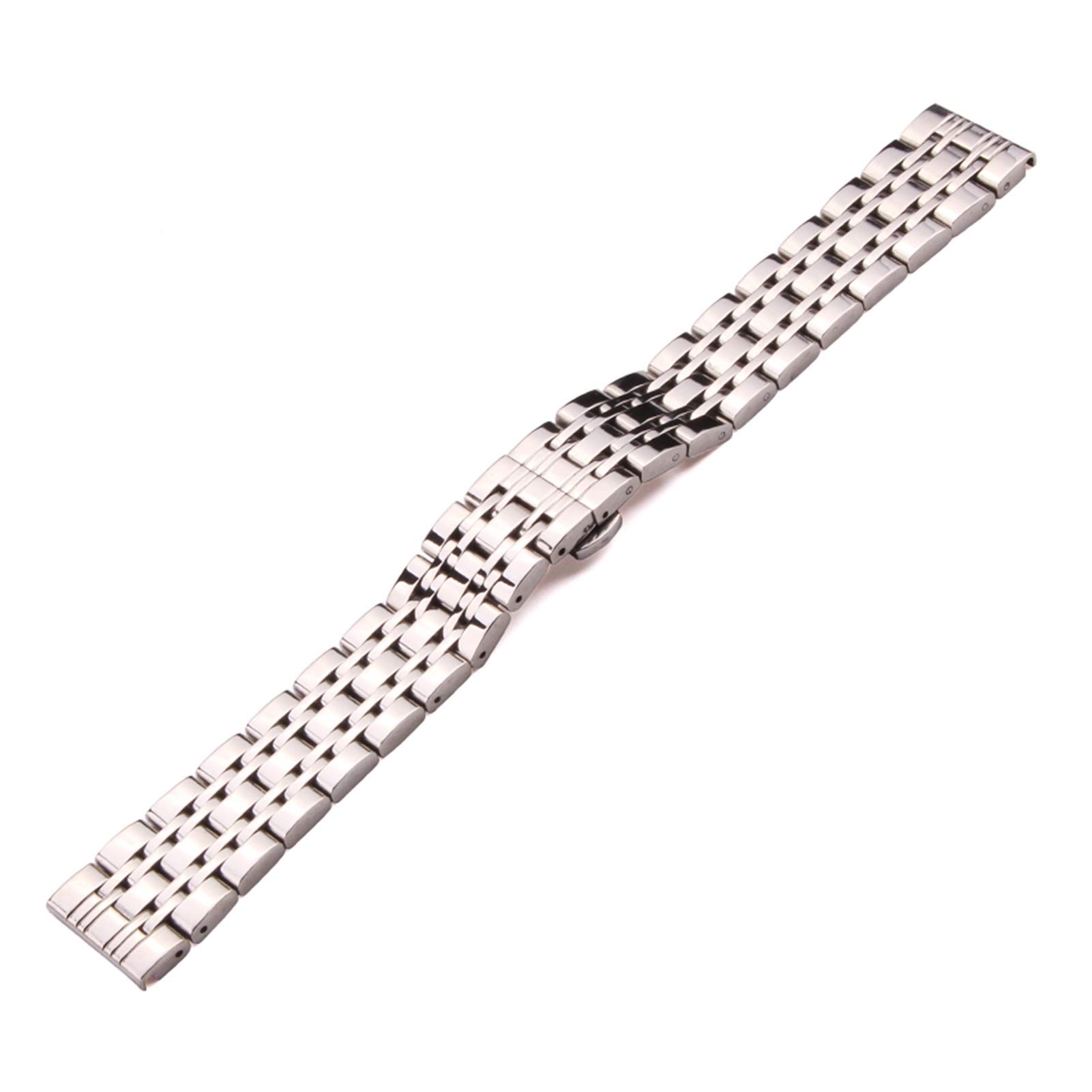 Bransoletka ze stali nierdzewnej do zegarków 20mm 22mm Męska metalowa polerowana bransoletka do zegarka Pasek do zegarków Akcesoria (złoto 22mm)
