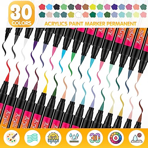 Revivoer Pennarelli a Vernice Acrilica, Set da 30