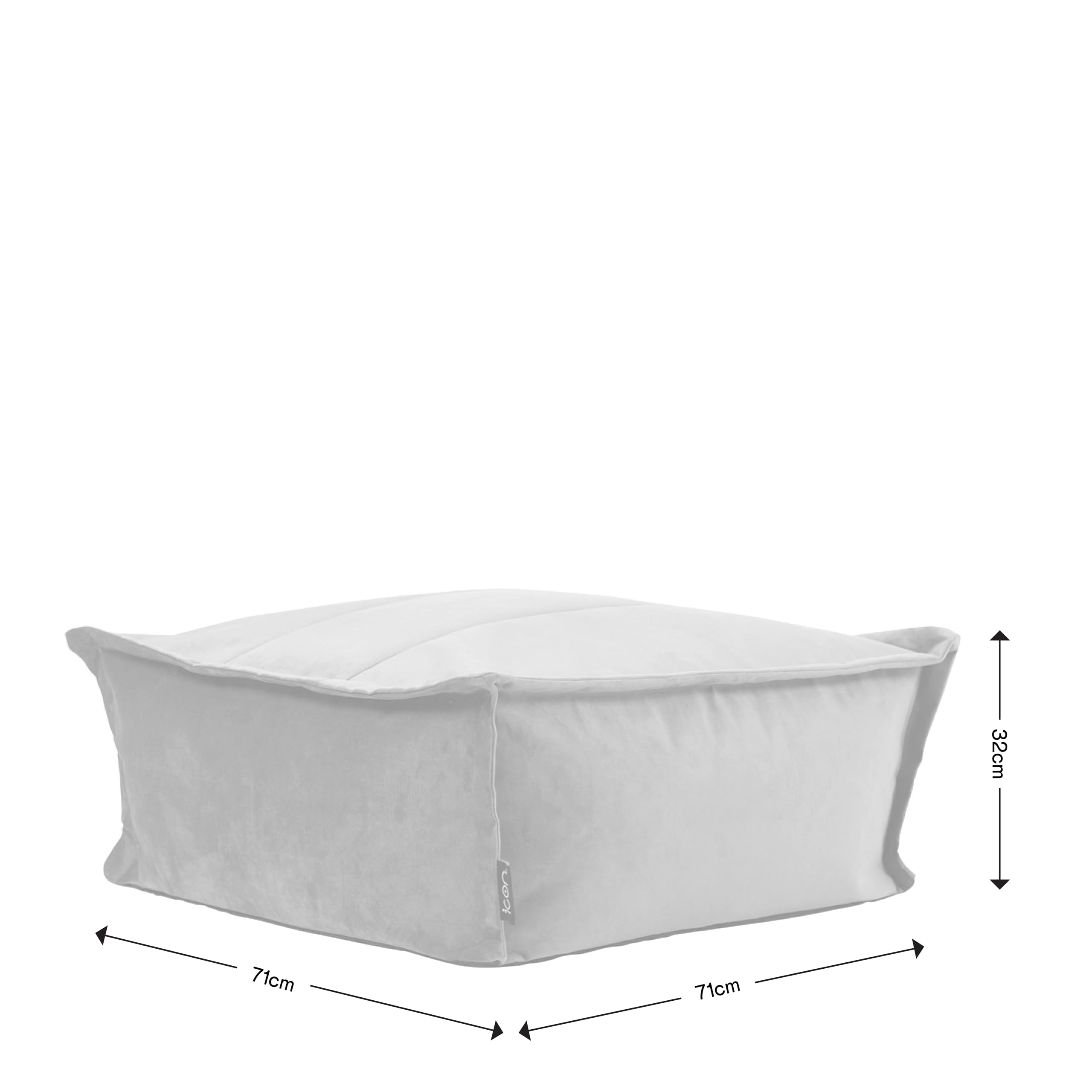 icon Dalton Zitzak, Lichtbruin, Leer Stof, Fauteuil, Zitzak Volwassen met Vulling Inbegrepen, Bean Bag, Slaapkamer, Woonkamer, Woonkamermeubilair