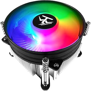 TW-8 RGB LED CPU Cooler with Aluminum Heatsink & Copper Core Base & 4-Pin PWM 92mm Fan with Pre-Applied Thermal Paste for Intel Core i3 i5 i7 i9 Socket 1200 1151 1150 1155 1156 Desktop