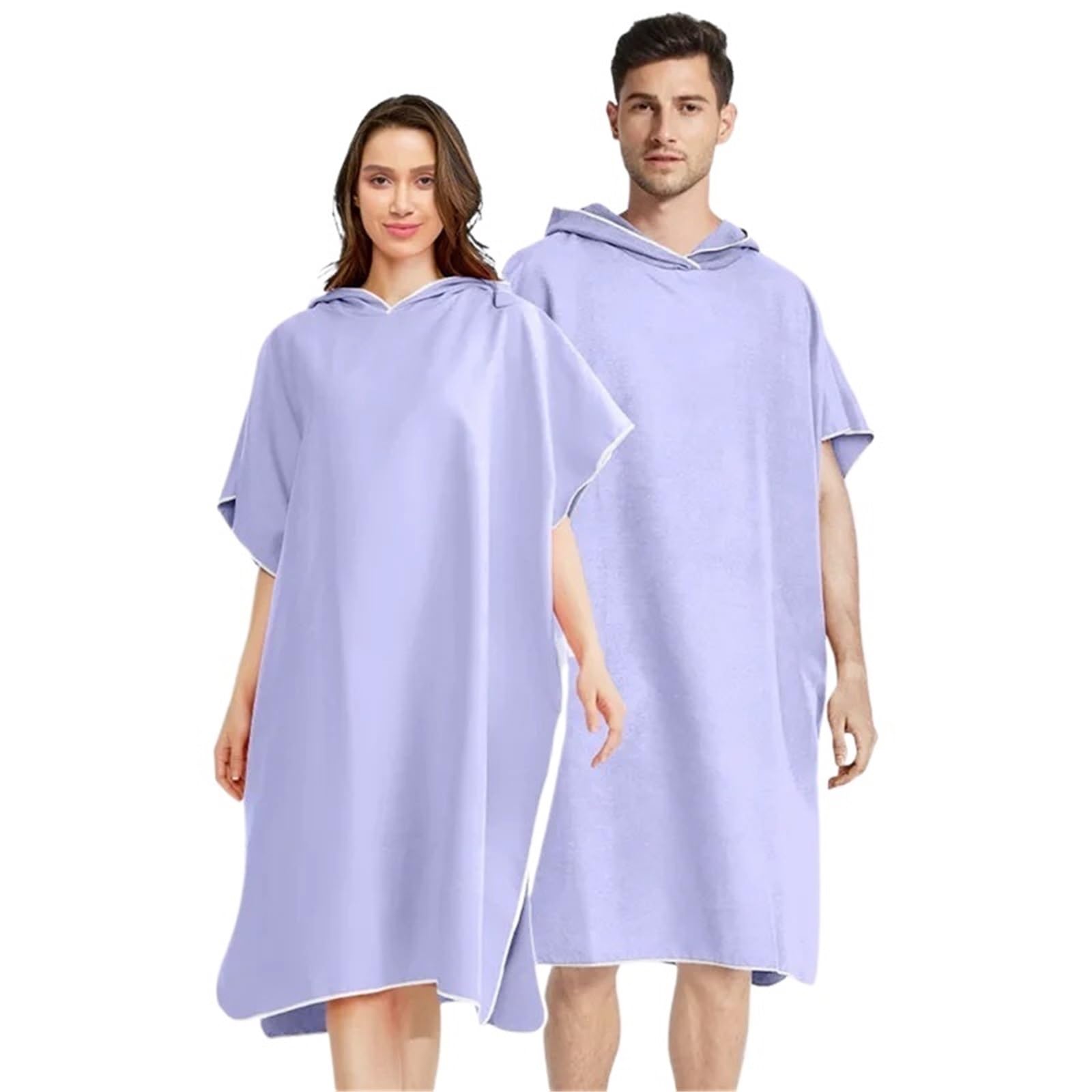 ATEUXOL Quick-drying Surf Poncho Hooded Microfiber Surf Poncho Towel Quick Dry Absorbent Changing Robe for Adults Men Women Beach Swimming Diving Wetsuit Bathrob(Color8)