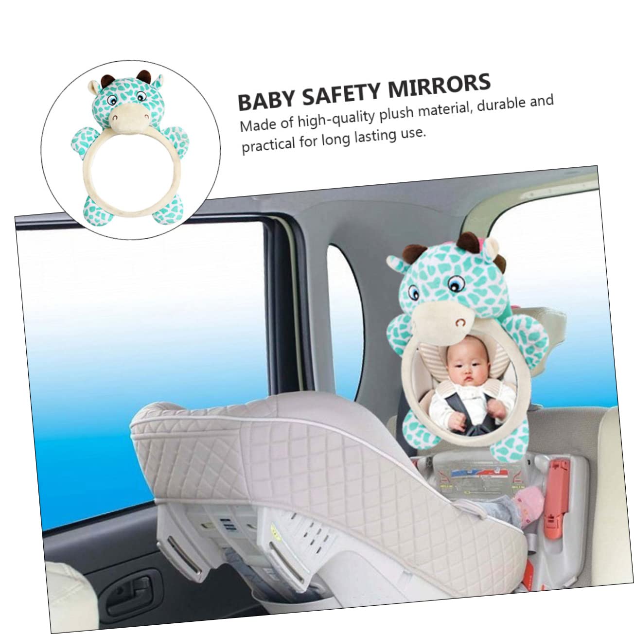 VICASKY 3pièces Rétroviseur De Sécurité Pour Miroir Adorable Forme De Installation Facile Et Pratique Pour Observer
